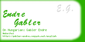 endre gabler business card